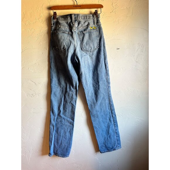 Favorite Daughter The Tommy Mid-Rise Light Wash Embroidered Denim Jeans Women's - Picture 5 of 10